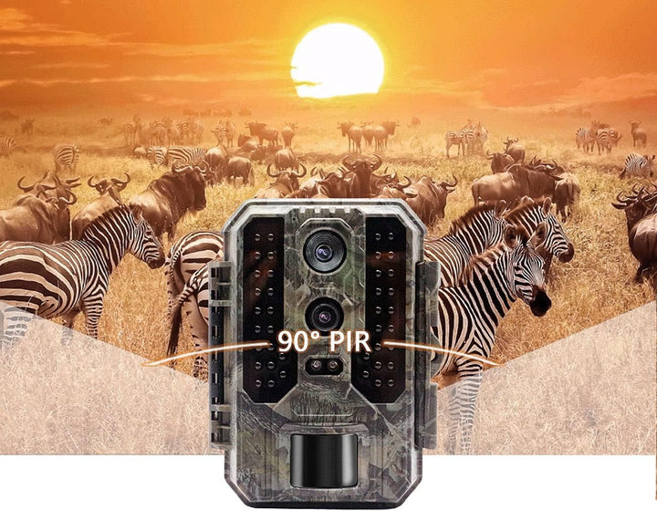 VisorTech Infrarot Wildkamera: 4K-Wildkamera mit Dual-Linse, IR-Nachtsicht, inkl. Akku-Solarpanel (m