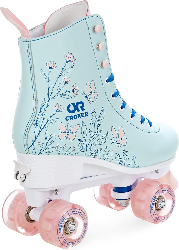Croxer Verstellbare Rollschuhe Roller Skates Evita, Amara (LED Räder), Sprinkly - Kugellager Carbon