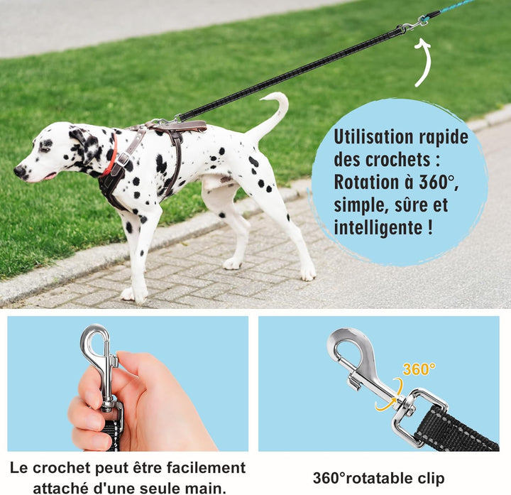 Aystkniet Bungee Schleppleine für Hunde 3M 5M 9M 10M 15M 20M 30M, Schockabsorbierende Hundeleine mit