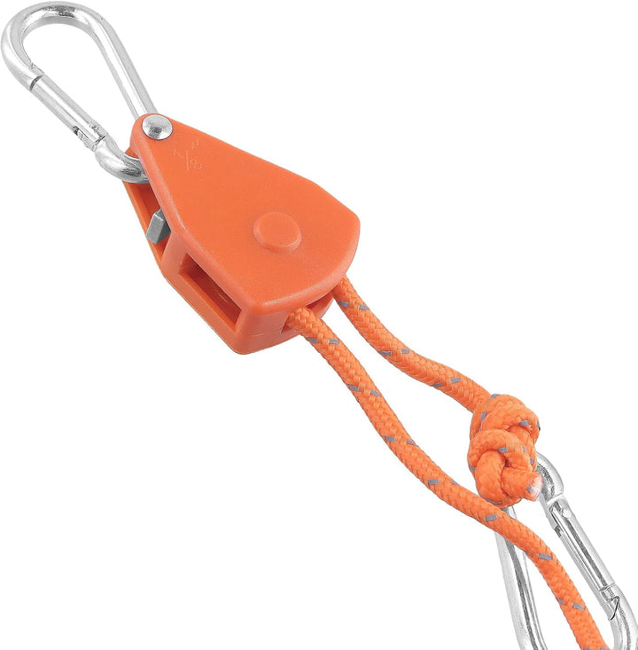 10 Stück 4m x 4mm Reflektierend Abspannseile mit Seilspanner, Nylon Seilratsche mit Haken, Seilaufhä