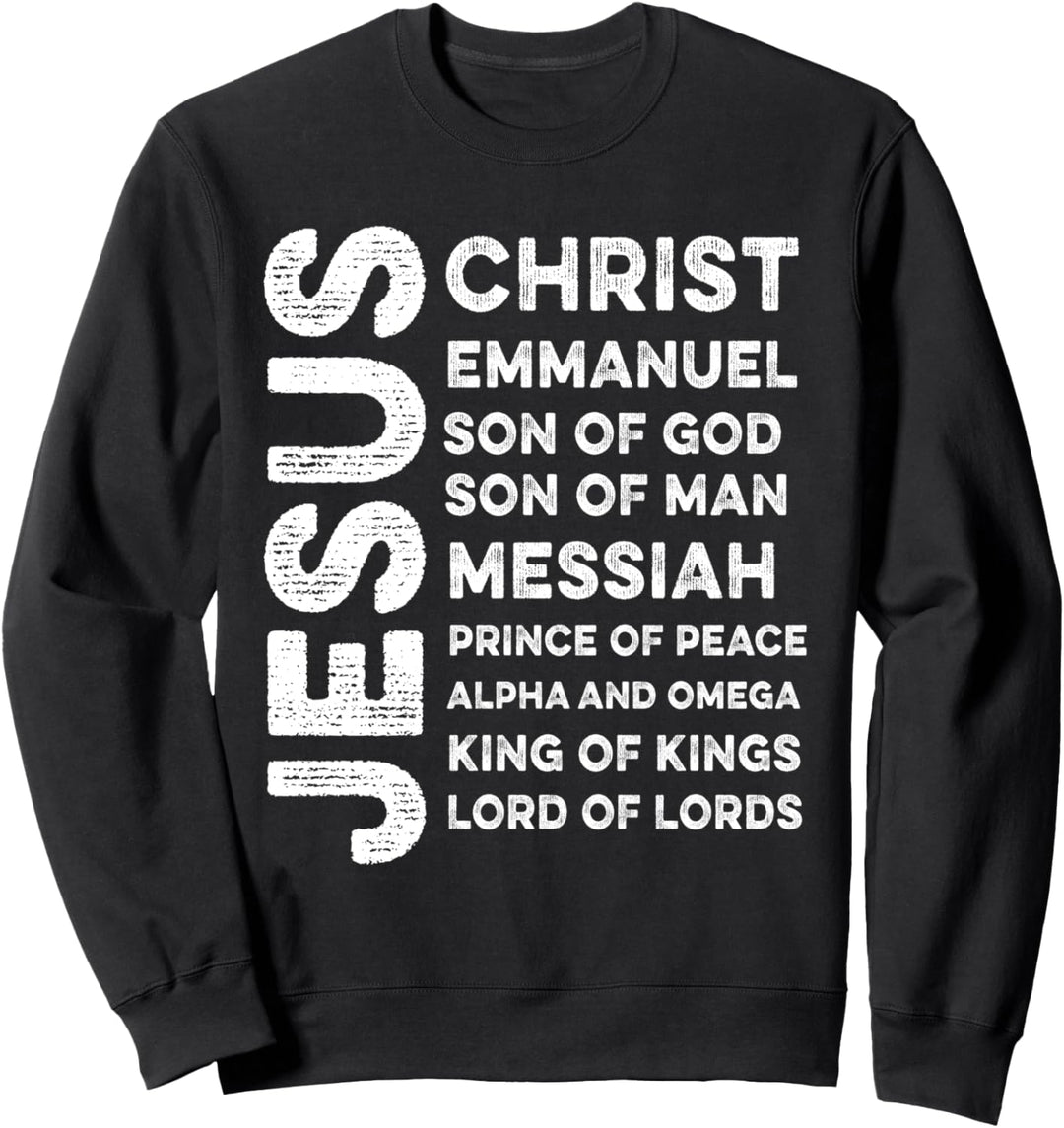 Names of Jesus Christi Gott christlicher religiöser Sweatshirt