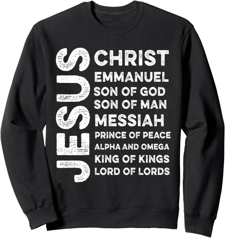 Names of Jesus Christi Gott christlicher religiöser Sweatshirt