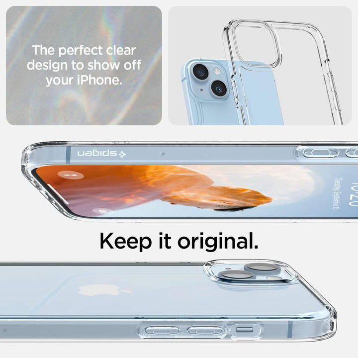 Spigen für iPhone 14 Ultra Hybrid Hülle [Anti-Yellowing] Case Handyhülle Schutzhülle Cover Transpare