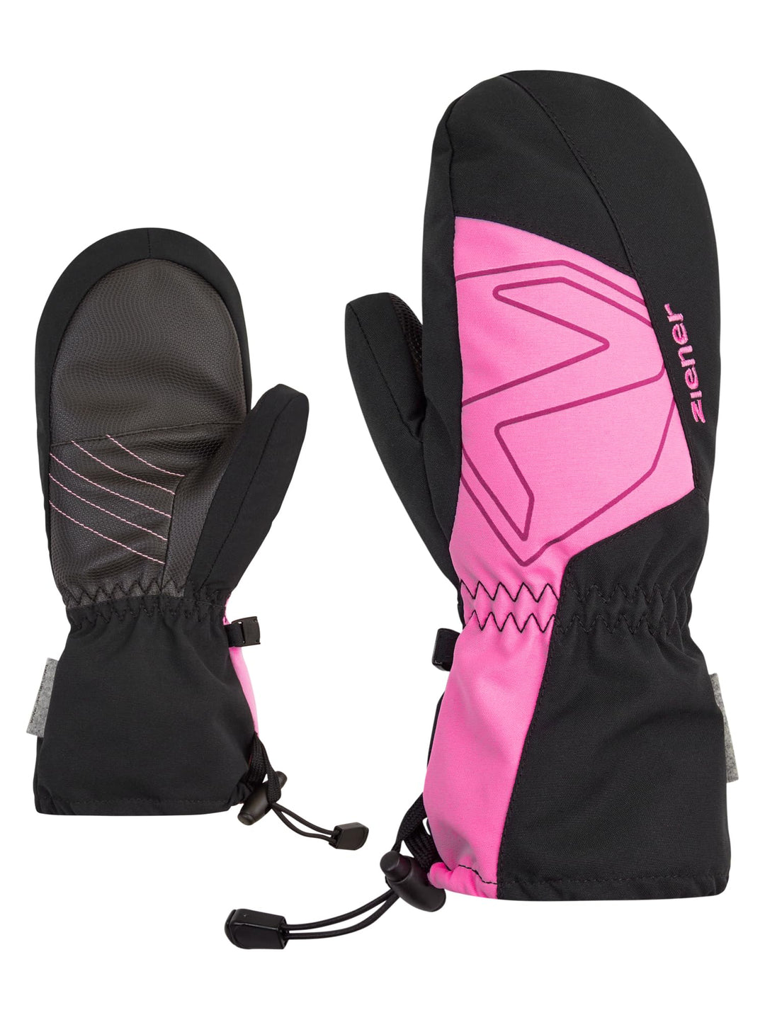 Ziener Jungen Lavalino Ski-Fäustling/Wintersport | wasserdicht, extra warm, Wolle 6.5 black.fuchsia