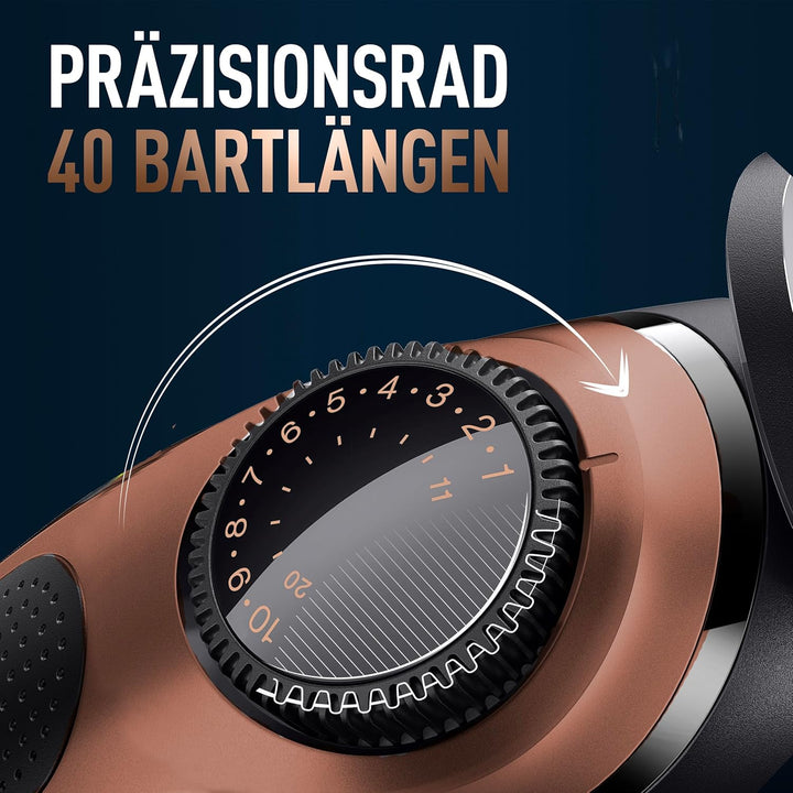 King C. Gillette Elektrischer Barttrimmer Pro für Männer. Mit Präzisionsrad für 40 Bartlängen, abwas