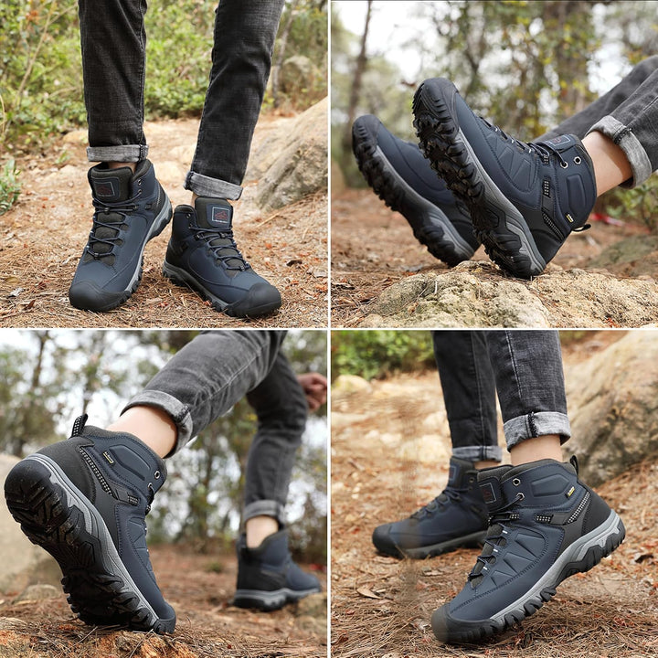 AX BOXING Winterschuhe Herren Gefüttert Winterstiefel Warm Wanderschuhe Draussen Winterboots Rutschf