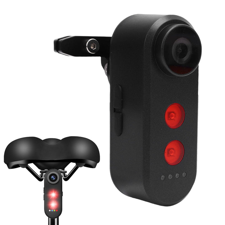 Bike Rückblick Kamera mit Rücklicht, 1080p Fahrradvideocorder mit 5000 mAh wiederaufladbarem Akku fü