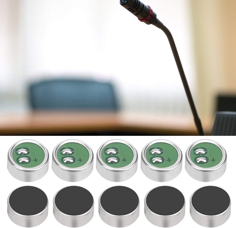 10 Stück Mini-Mikrofon 10 Stück Elektret-Mikrofon Silber für Bühnenauftritte