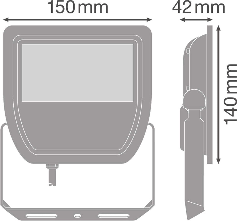 LEDVANCE Fluter LED: für Wand/Decke/Boden, FLOODLIGHT 30, 30 W, 220…240 V, Warm White, 3000 K, Gehäu