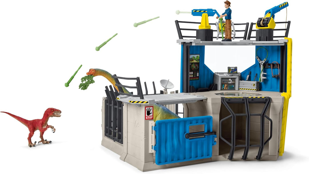 schleich 41462 Grosse Dino-Forschungsstation, für Kinder ab 5-12 Jahren, DINOSAURS - Spielset neue V
