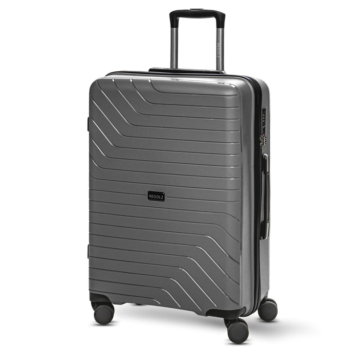 REDOLZ Essentials 05 Hartschalen Check-in Koffer | Mittelgrosser M Trolley 44 x 26 x 67 cm aus hochw