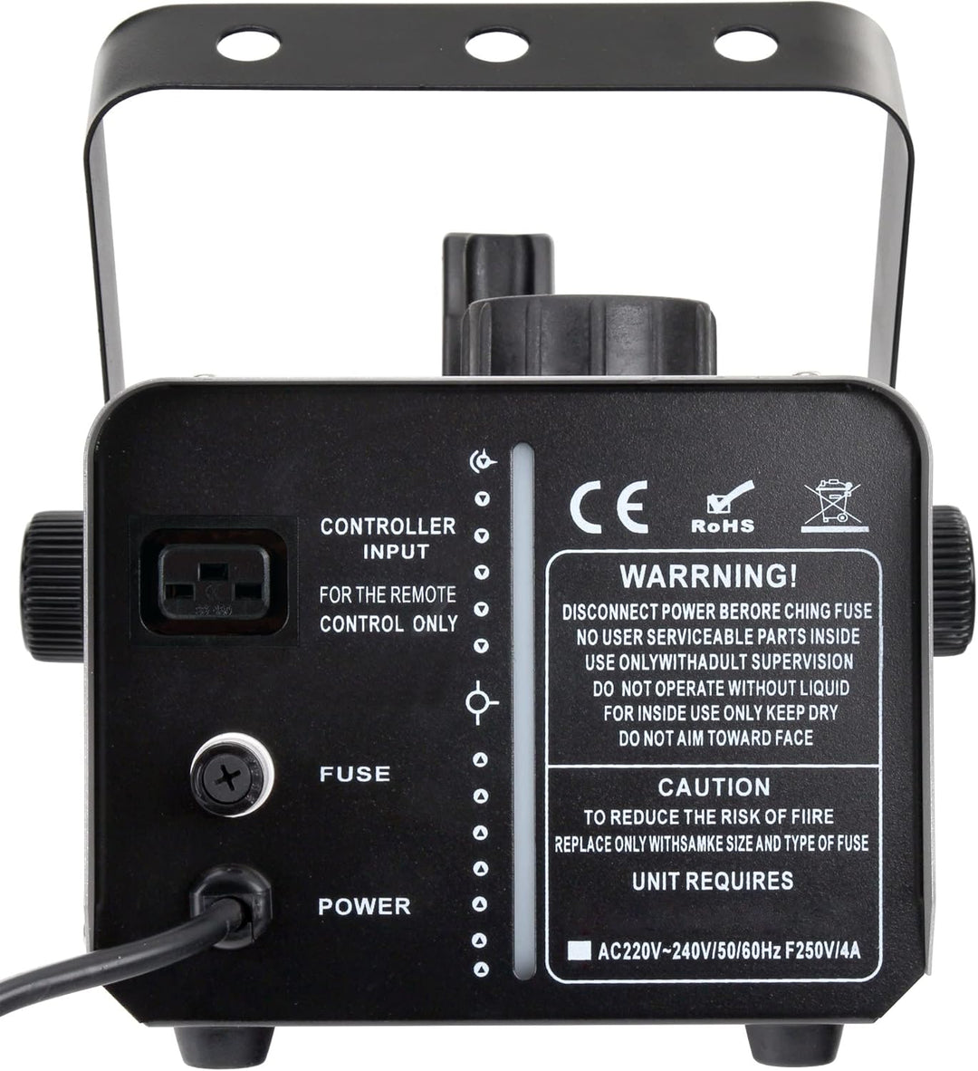 Showlite SM-600 Schneemaschine inkl. Funk-Fernbedienung + 1 l Schneefluid SET (Schneeausstoss: 30 m³