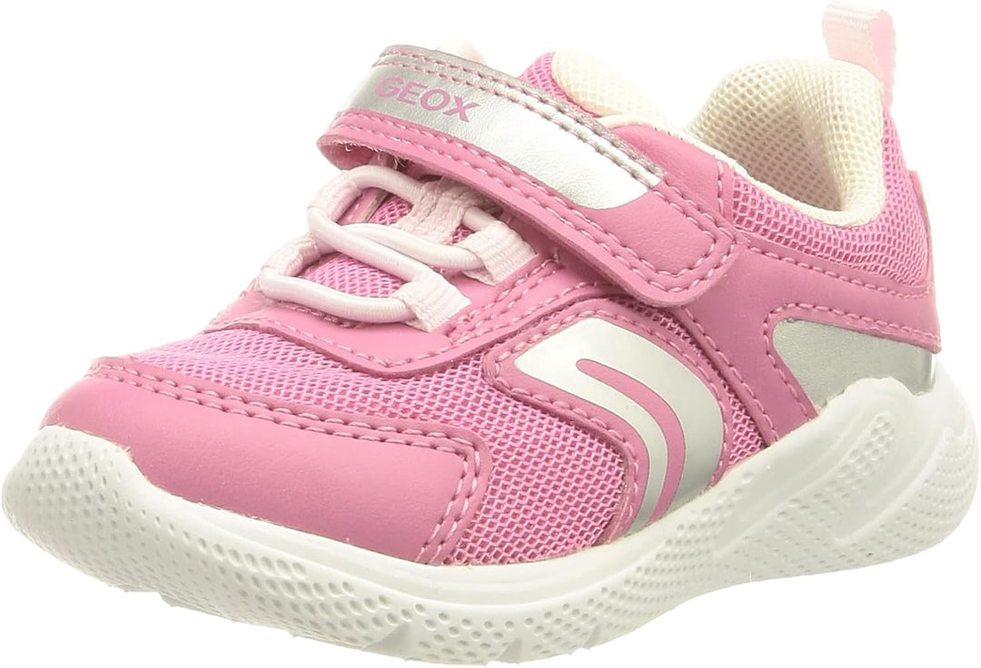 Geox Baby-Mädchen B Sprintye Girl Sneaker, Fuchsia Silver