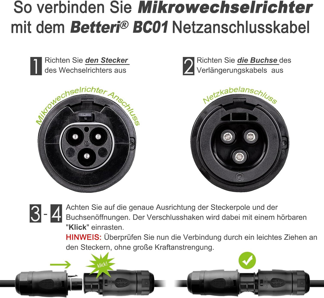APsystems Mikrowechselrichter mit WLAN & Bluetooth, PV VDE Zertifiziert, Plug & Play Wechselrichter