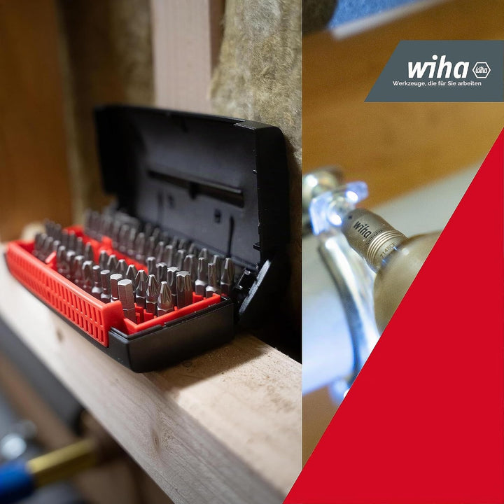 Wiha Bit Set Collector Standard 25 mm gemischt 62-tlg. 1/4", Universal Bitsatz mit magnetischem Schn