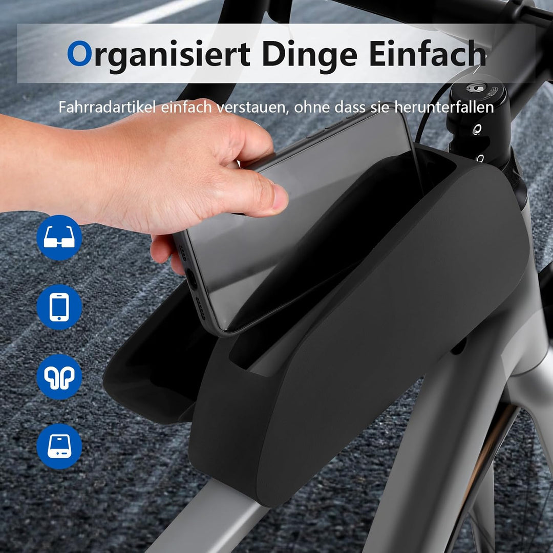 Rahmentasche Fahrradtasche mit Magnetverschluss - 1.9L Fahrrad Rahmentasche Wasserdicht Rohrtasche F