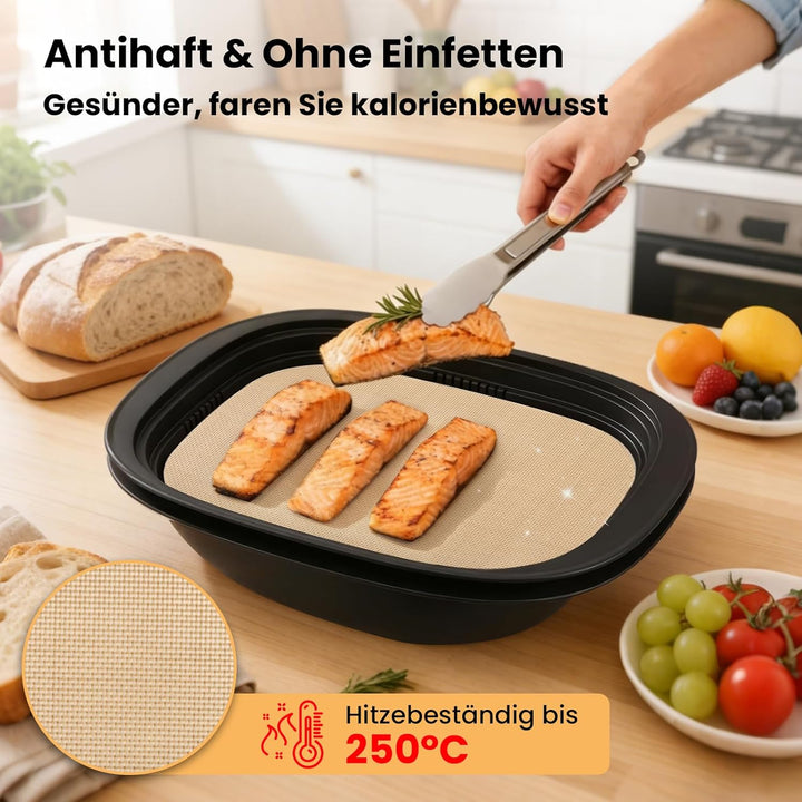 GEEKHOM 3 Stück Dauerbackfolie für Thermomix TM7 - Silikon Backfolie Zubehör Für Thermomix Küchenmas
