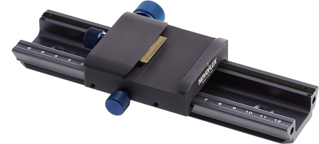 Novoflex Castel-Q Einstellschlitten, schwarz Fokussierregal mit QR-Basis, Fokussierregal mit QR-Basi