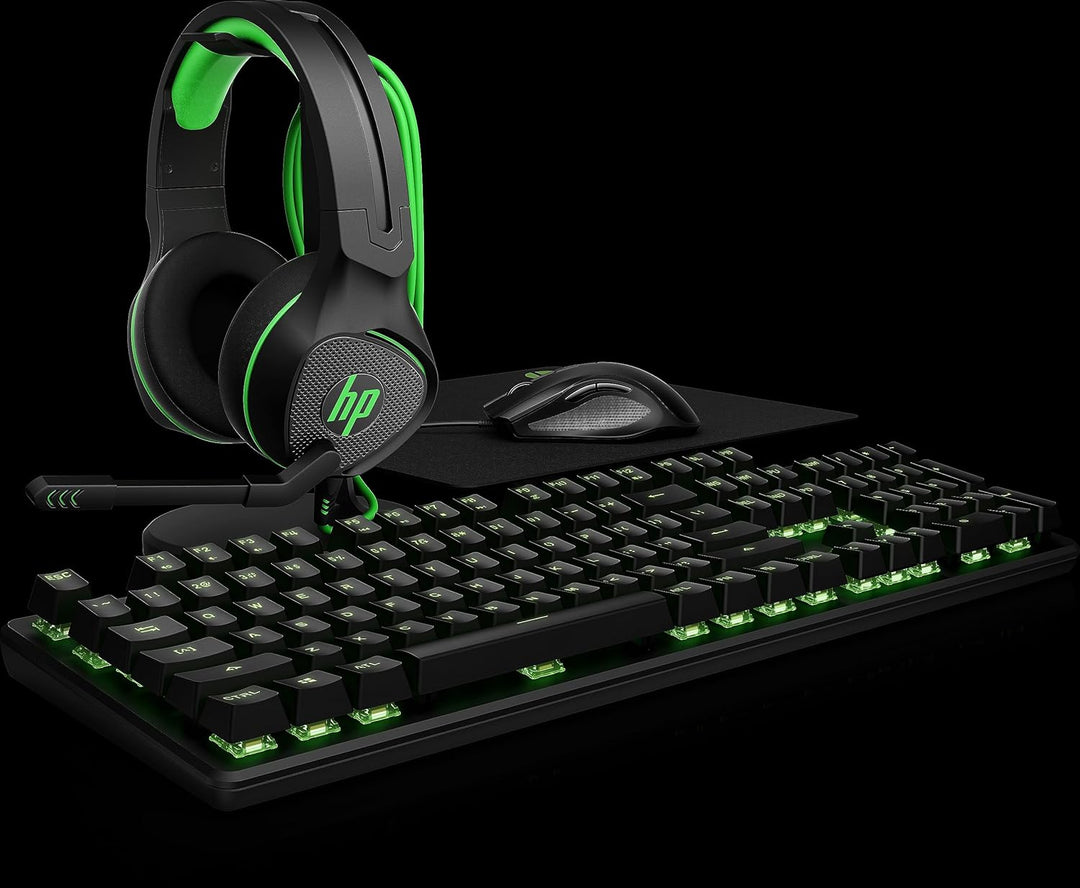 HP Pavilion 400 (4BX31AA) kabelgebundenes Gaming Headset, schwarz/grün
