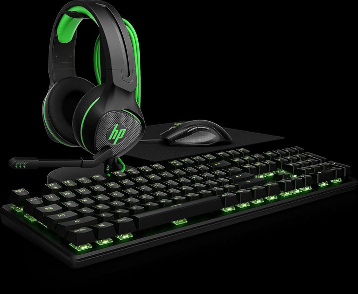 HP Pavilion 400 (4BX31AA) kabelgebundenes Gaming Headset, schwarz/grün