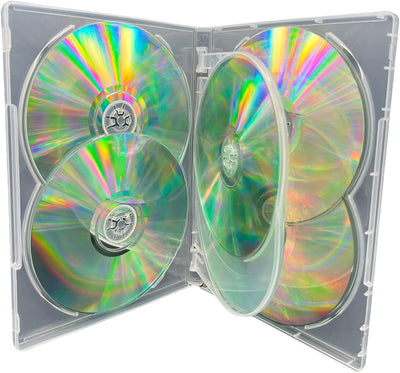 25 x CD/DVD/Blu Ray 14 mm Hülle für 6 CDs, durchsichtig, von Dragon Trading®