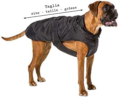 Fashion Dog Regenmantel für Hunde - Schwarz - 43 cm, 43 cm