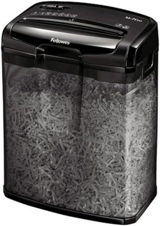 Fellowes Aktenvernichter Powershred M-7Cm, 7 Blatt, 4x35mm Partikelschnitt (P-4), für 1 Nutzer Zuhau