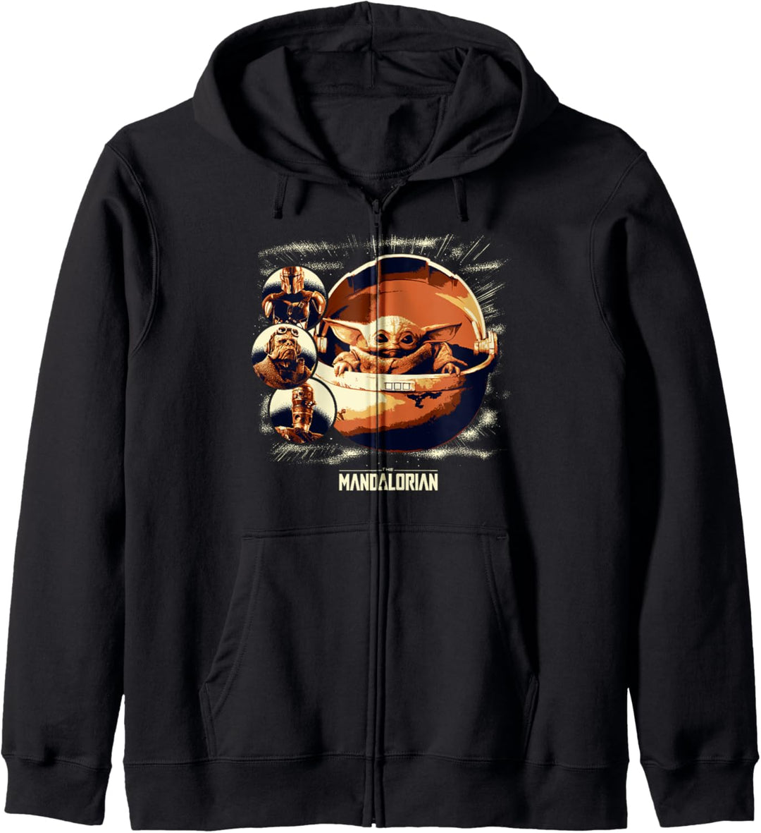 Star Wars The Mandalorian The Child Cast Portraits Kapuzenjacke