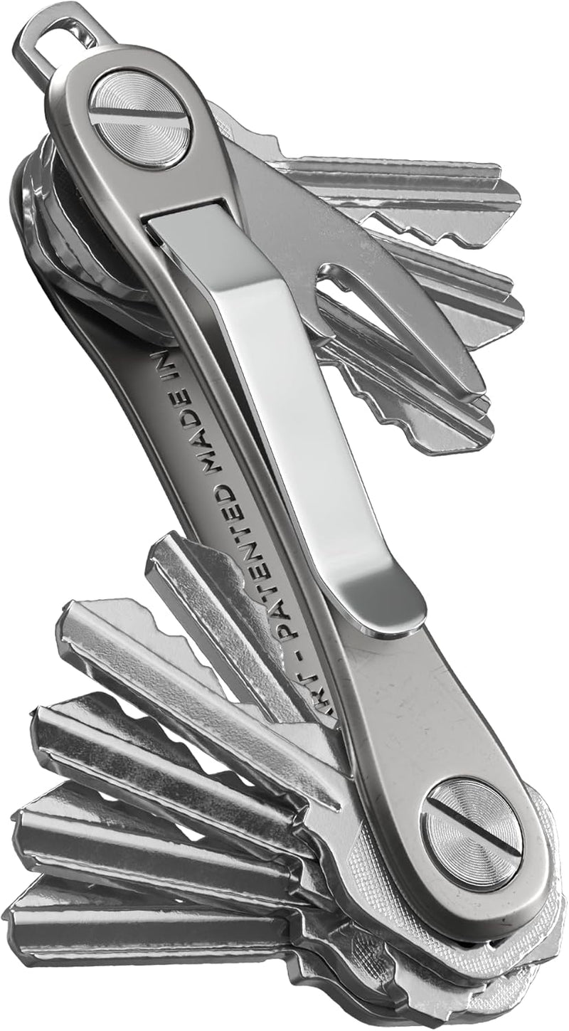 KeySmart Rugged - Multi-Tool Schlüsselhalter mit dem Flaschenöffner und Taschen Clip (bis zu 14 Schl