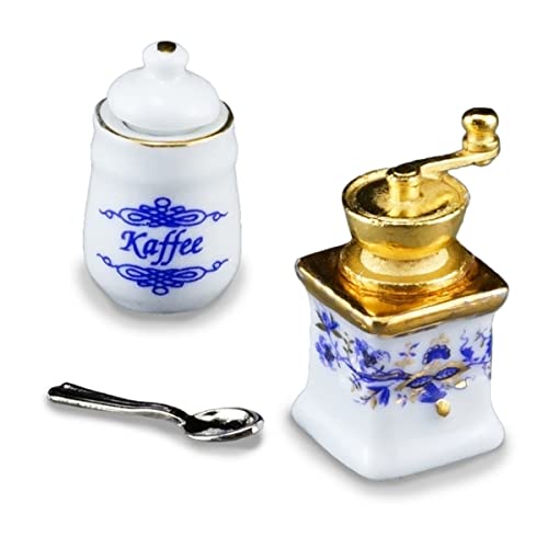 Miniatur Kaffeemühle und Vorratsdose &