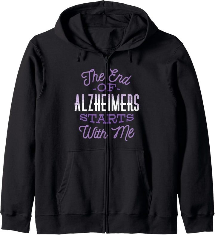 THE END of ALZHEIMER'S STARTS WITH ME Violett Meme Kapuzenjacke