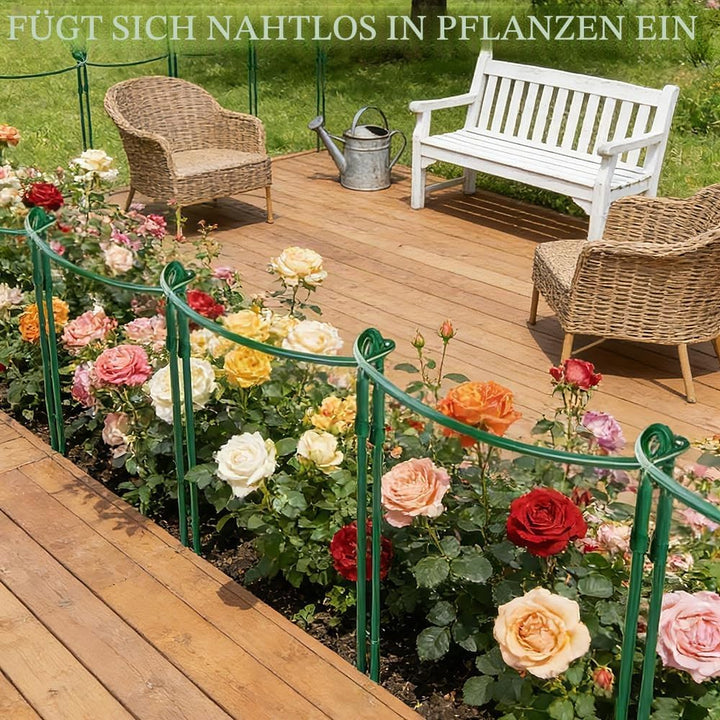 6 Stück Pflanzenstütze Halbrund, 25 x 60 cm Metall Pflanzenhalter, Befestigbare Staudenhalter, Blume
