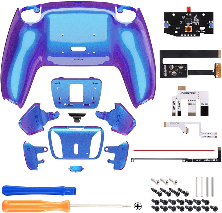 eXtremeRate Programmierbar RISE4 Remap Kit für ps5 Controller BDM-010/020,Remap Board&Rückplate Gehä