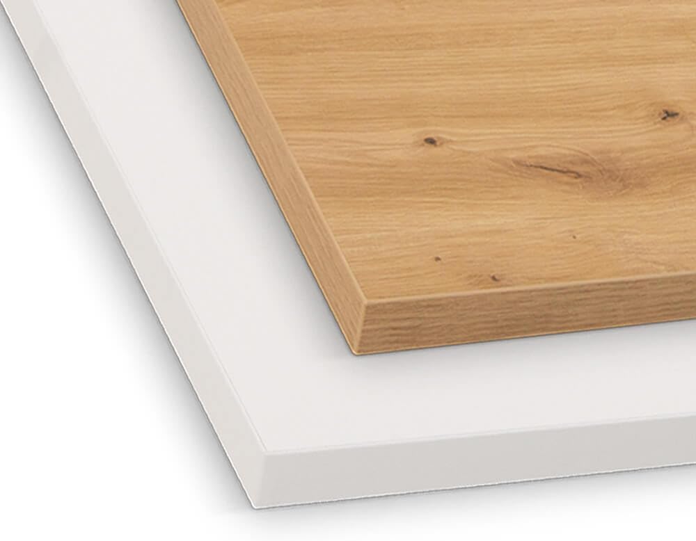 Spanplatte nach Mass - 1,9 cm stark, melaminbeschichtet, mit ABS-Kante - Made in Germany - für Möbel