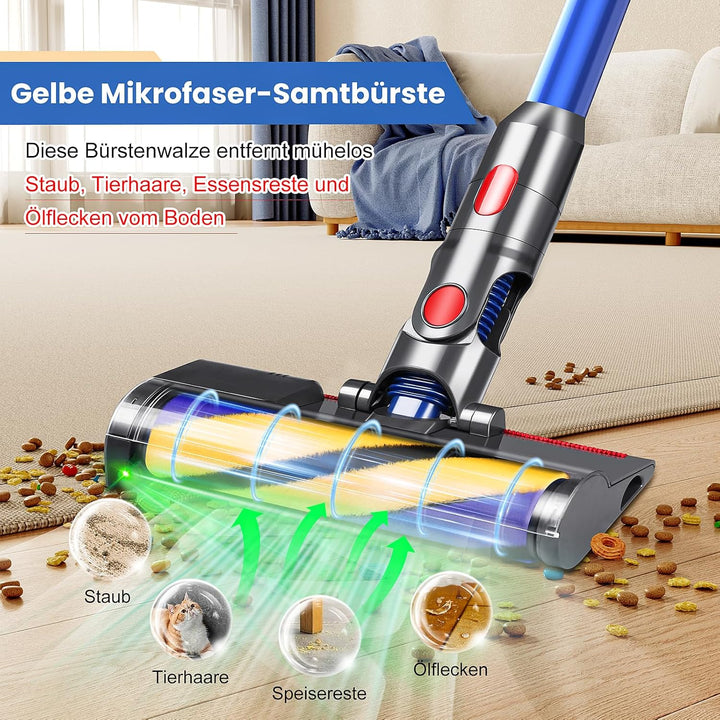 Ersatzkopf für den kabellosen Staubsauger Dyson V7 V8 V10 V11 V15, Mikrofaser-Samt-Rollenbürste mit