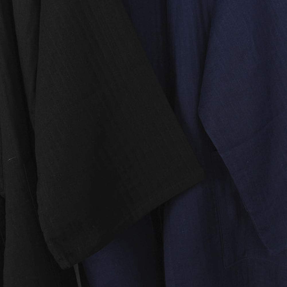 un-brand Japanischer Kimono-Baumwoll-Hanfu-Pyjama-Anzug für Herren in Übergrösse Taoistische Kleidun