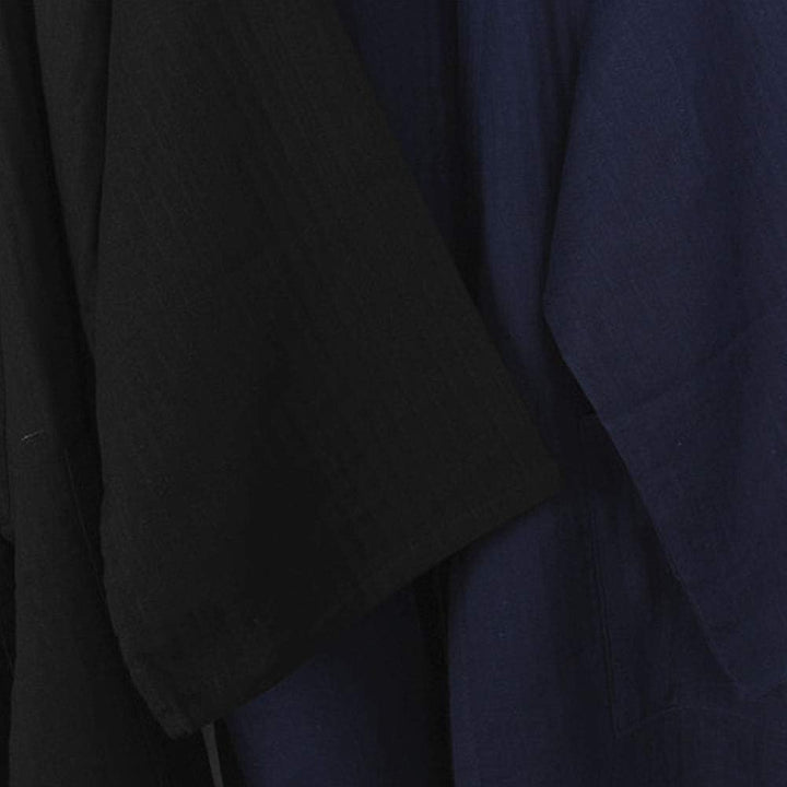 un-brand Japanischer Kimono-Baumwoll-Hanfu-Pyjama-Anzug für Herren in Übergrösse Taoistische Kleidun