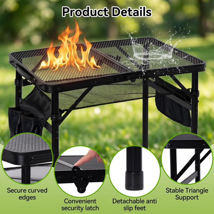 Campingtisch Klappbar Klapptisch Tragbarer Picknicktisch Leicht Beistelltisch Camping Folding Table
