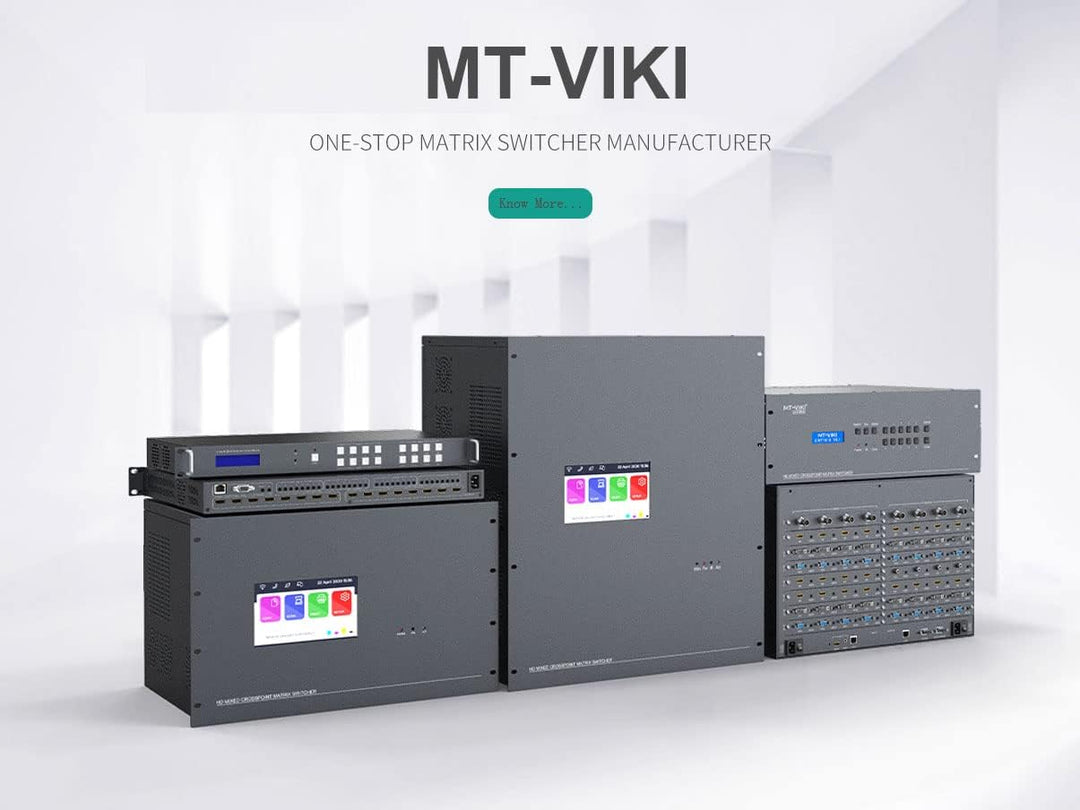 MT-VIKI 4K HDMI Matrix Switch 16x16 2U Rackmount Splitter & Switch 16 in 16 Out mit Kontrollmenü IR-