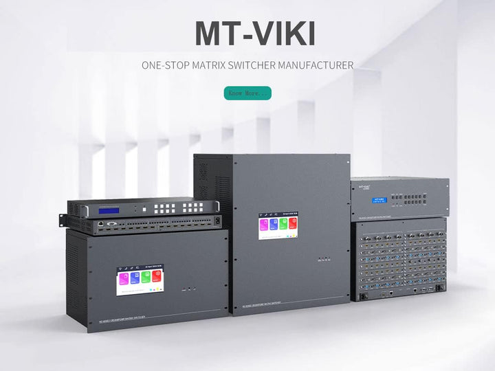 MT-VIKI 4K HDMI Matrix Switch 16x16 2U Rackmount Splitter & Switch 16 in 16 Out mit Kontrollmenü IR-