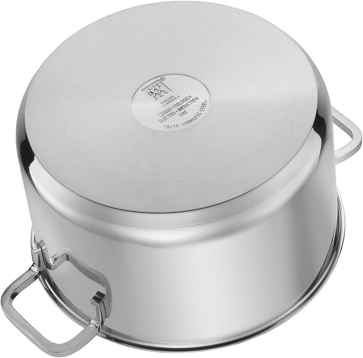 ZWILLING Quadro Kochtopf-Set, 5-teilig, 4 Deckel, Induktionsgeeignet, Edelstahl, Silber, 60 x 50 x 3