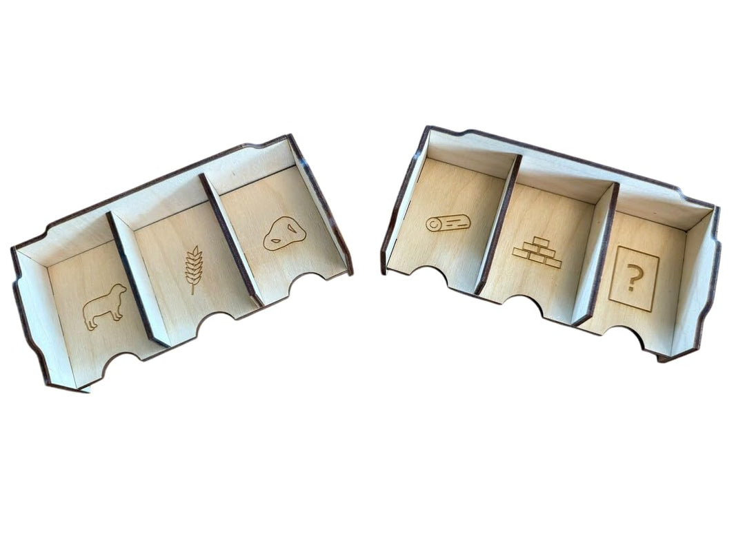 Kartenhalter für Spielkarten von Siedlerspielen aus Holz 55x80mm, 55x80mm