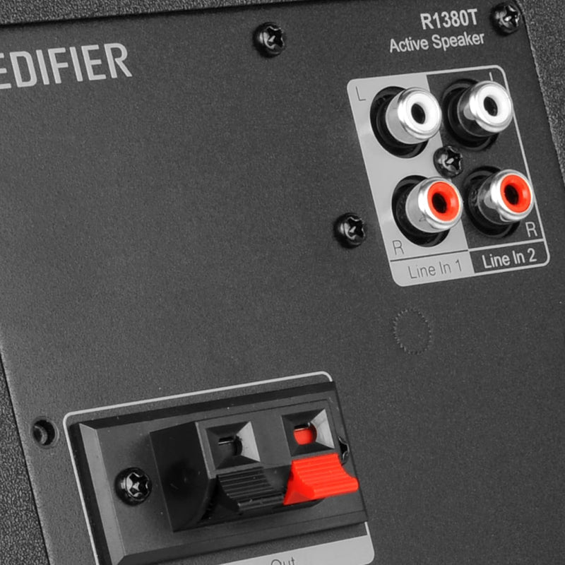 EDIFIER Studio R1380T 2.0 Regallautsprecher-System (42 Watt) im Echtholzgehäuse (MDF). Zwei LINE IN
