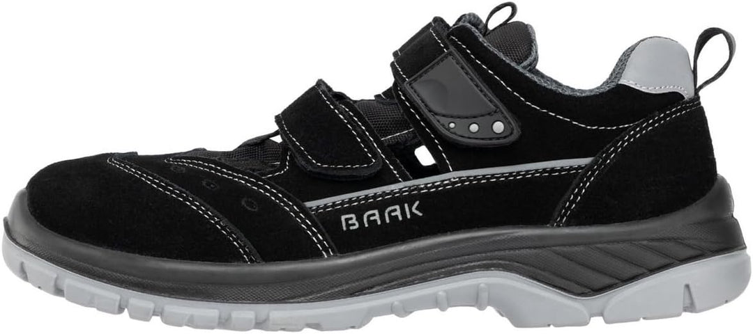 BAAK Sicherheitsschuhe Henry Industrial S1P Sicherheitssandalen BGR191 Grösse 39, schwarz, 8424, 39
