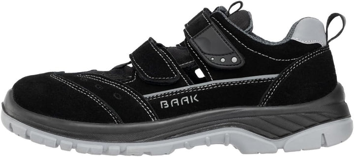 BAAK Sicherheitsschuhe Henry Industrial S1P Sicherheitssandalen BGR191 Grösse 39, schwarz, 8424, 39