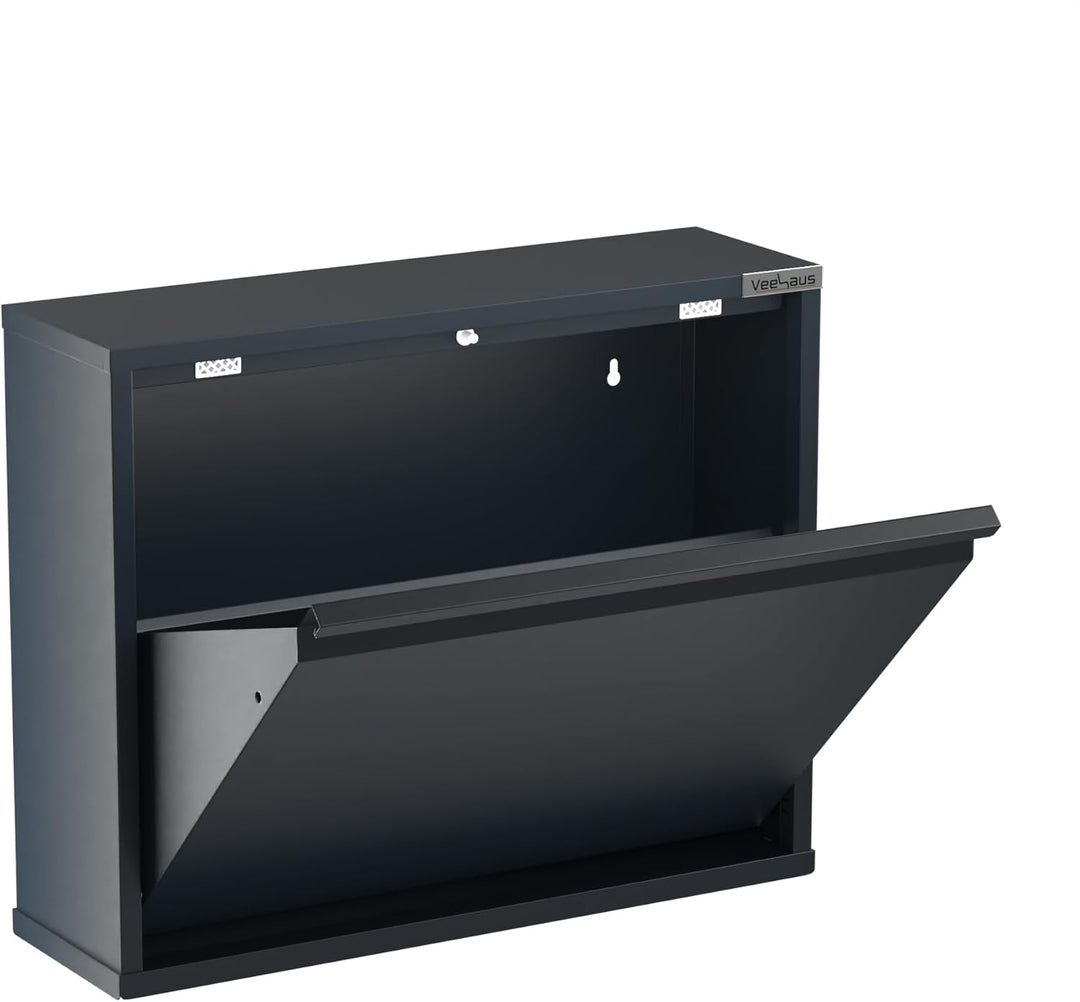 Schuhregal Schmal Metall Schuhschrank Hoch Schuhkipper mit Magnetische Abdeckung Metall Montiert Sch