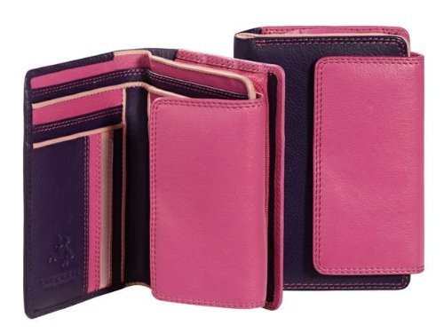 Visconti RB98 Mehrfarbige börse aus weichem Leder für Damen/Mädchen, Mehrere (rose), Small