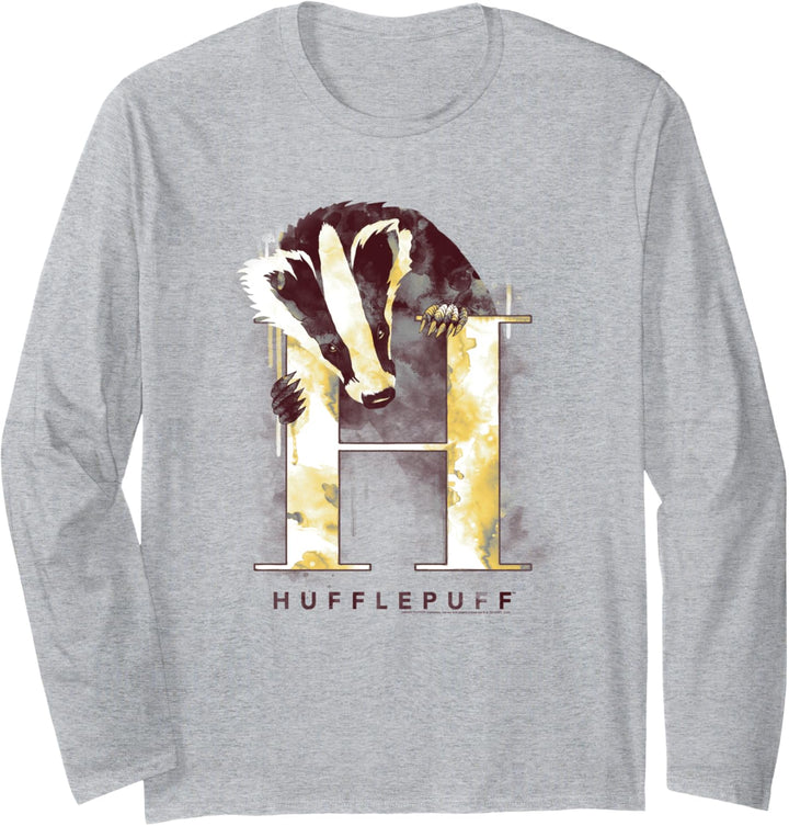 Harry Potter Hufflepuff Watercolor Langarmshirt