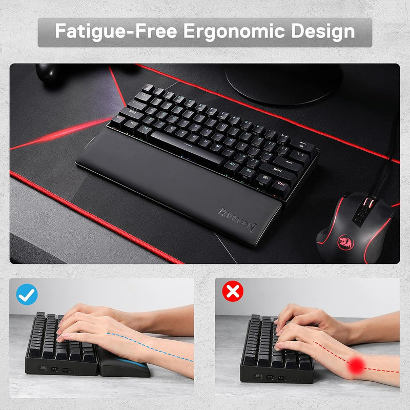 Redragon P035 Meteor S Computer Tastatur Handballenauflage, Ergonomische Handballenauflageaus weiche