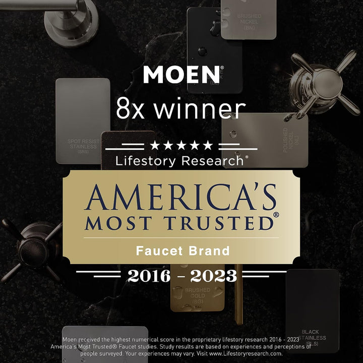 Moen 52000 Keramikkartusche mit 2 Griffen, Messinggehäuse, heiss oder unlackiert